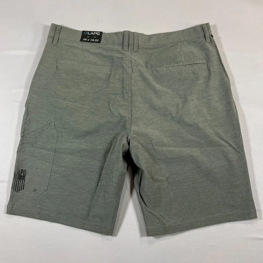 La Police Gear Edf Board Shorts Mens 38x10.25 Light Gray Mesh Lined Quick Drying